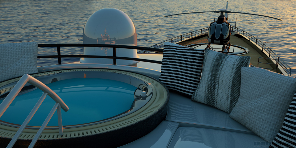 idromassaggio a bordo di uno yacht